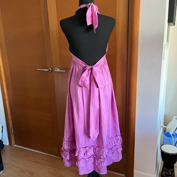 Calypso St. Barth Silk Ruffled Halter Dress New, Size S - Picture 2 of 3